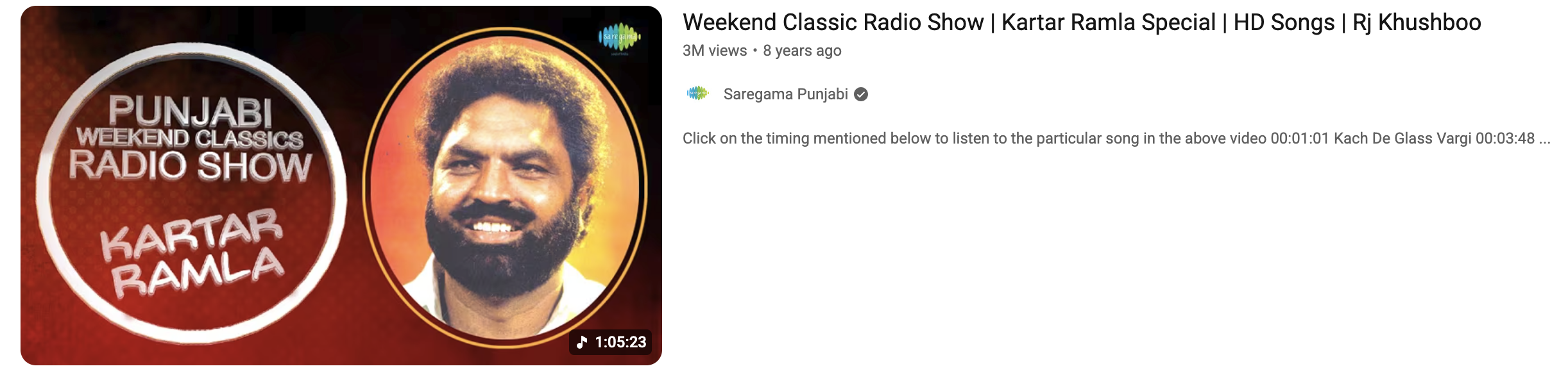 Weekend Classic Radio Show credit thumbnail hosted by Khushboo Arora